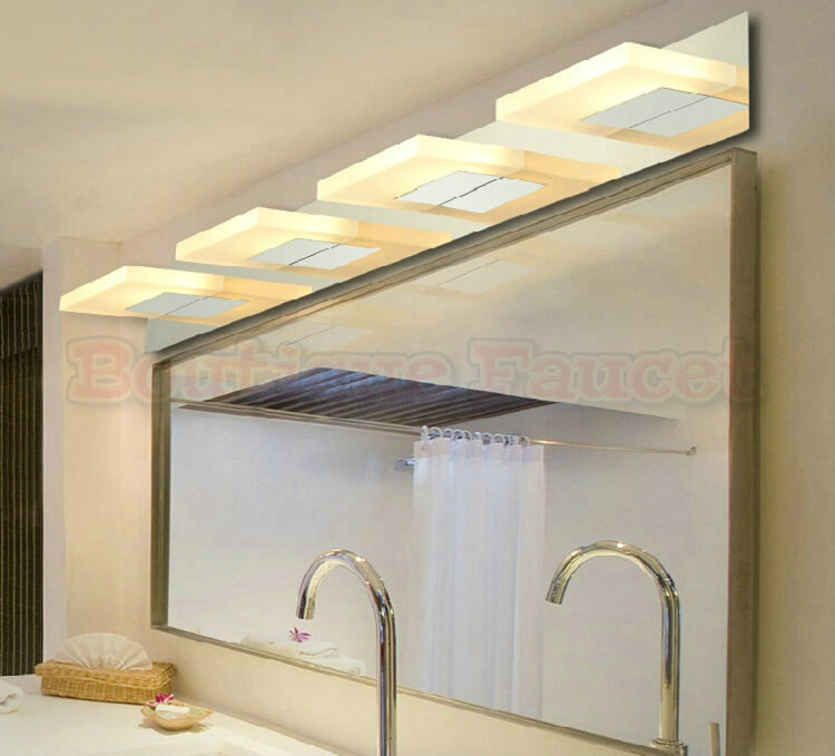 ac85v-265v 20w warm white led stainless steel anti-fog mirror light bathroom vanity toilet waterproof lamp ca352