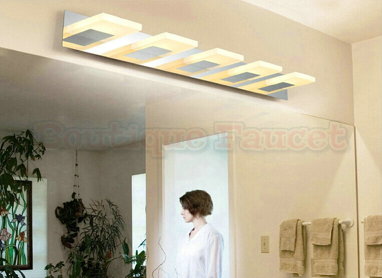ac85v-265v 25w warm white led stainless steel anti-fog mirror light bathroom vanity toilet waterproof lamp ca353 - Click Image to Close