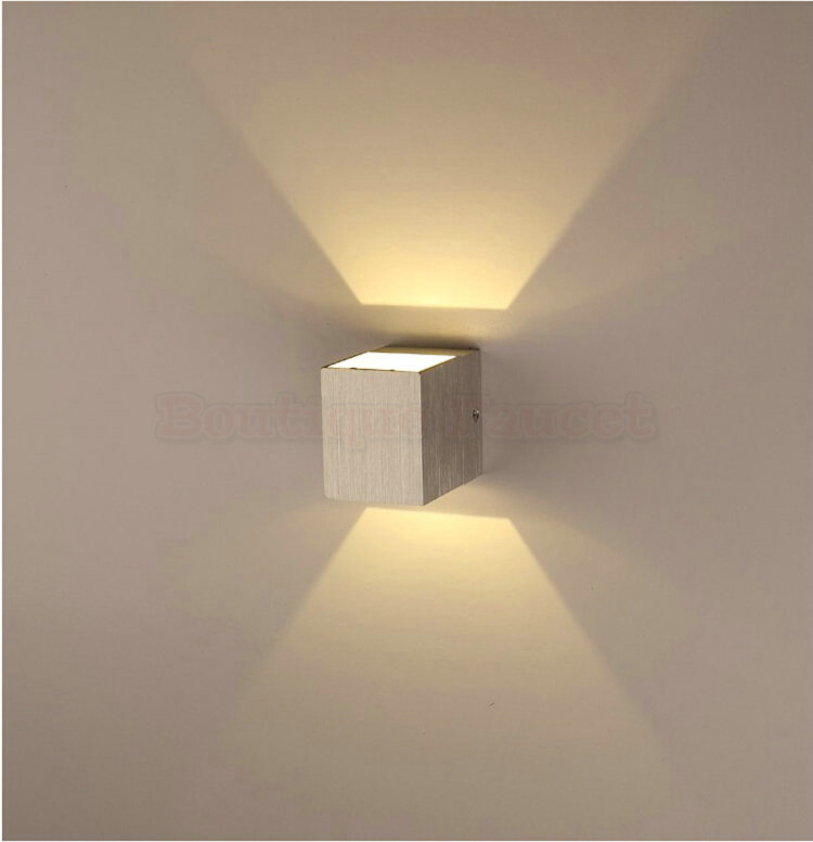 ac85v-265v 3w warm white led aluminum wall lamp up down bedside light led living room bedroom lamp aisle wall sconce ca329