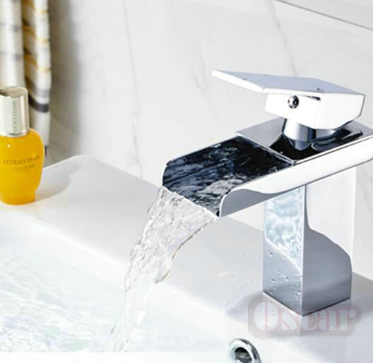 all copper faucet and cold tap waterfall basin mixer washbasin counter basin faucet