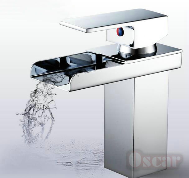 all copper faucet and cold tap waterfall basin mixer washbasin counter basin faucet - Click Image to Close