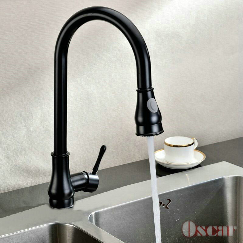all copper pull-out kitchen faucet and cold taps antique copper faucet full 360 degrees rotation