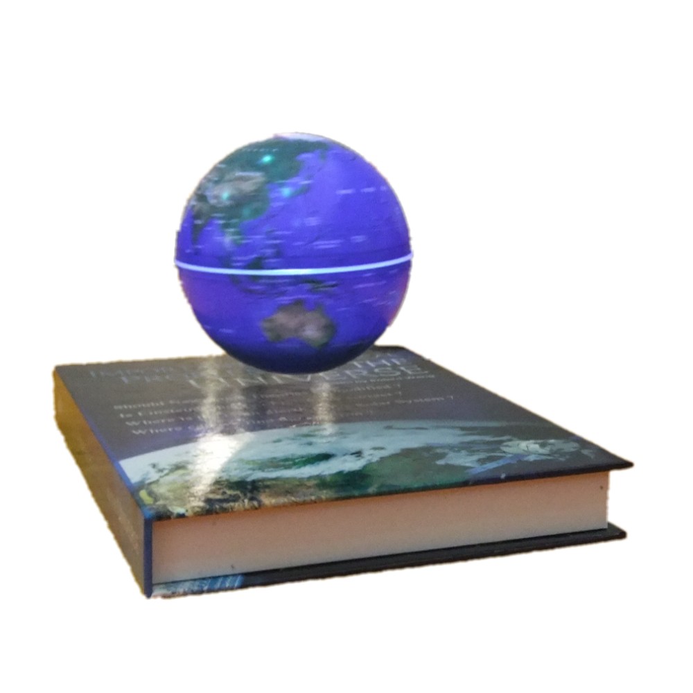 book shape magnetic levitation automatic rotation floating globe map