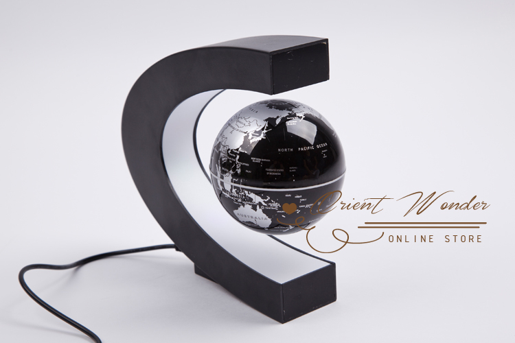led magnetic levitation globe,electronic wireless power floating globe,antigravity globe novel gift