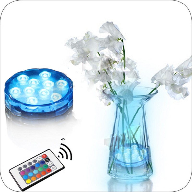 led submersible candle floral flashing tea light waterproof wedding party vase decoration lamp hookah shisha accessories