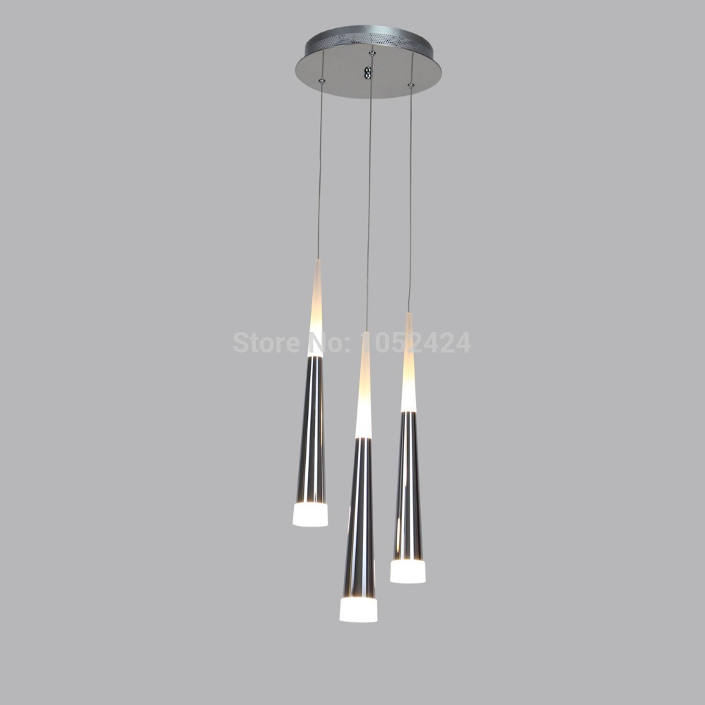 modern led pendant lamps 3 lights round backplate chrome study living dinning room pendant lights 90-265v