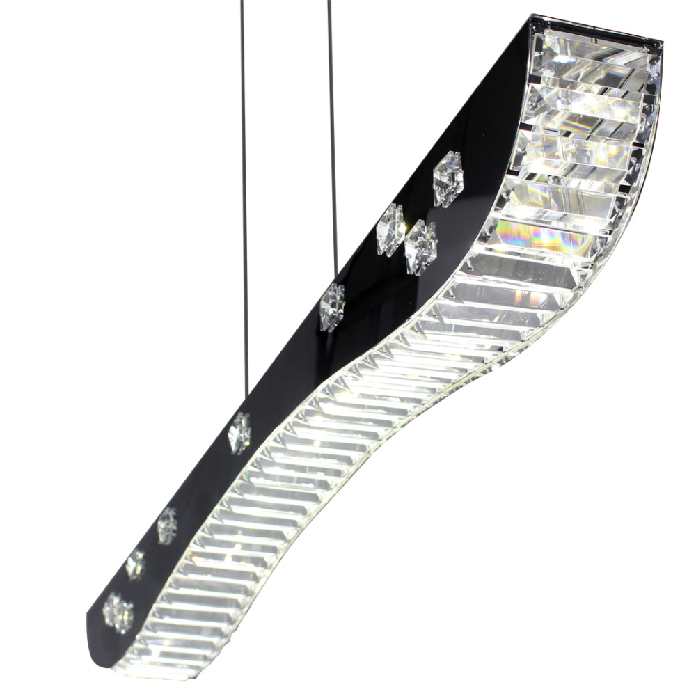 modern led pendant light crytal stainless steel led suspension lamp for dinning room