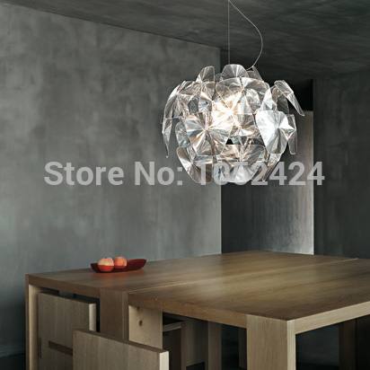 modern pendant lamp 1 light 110v 220v transparent arcylic leaves dinning living pendant lamps