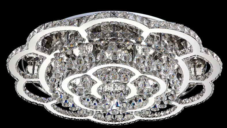 new arrival flower crystal lamp modern led crystal chandeliers of living light design dia80cm el light