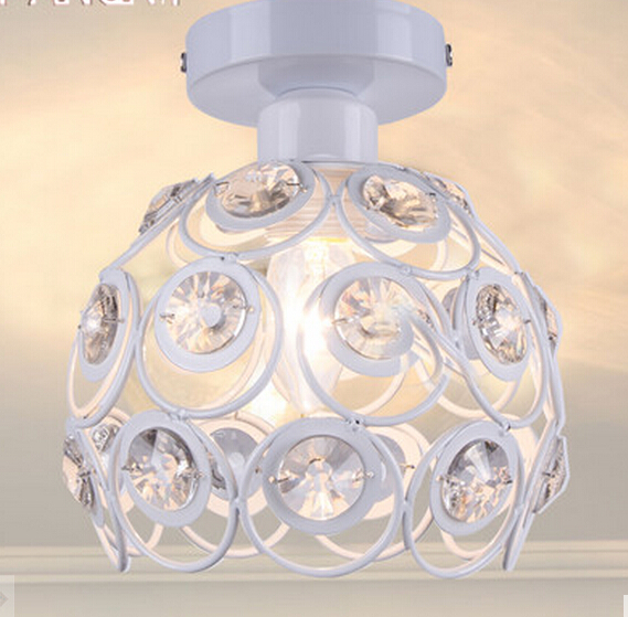 new brief style modern crystal light black/white lustres de cristal hallway lamp bar light