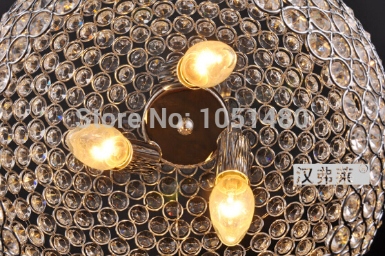 new chrome crystal modern pendant lamp dinning table light dia300*h800mm