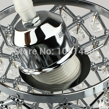 new chrome single lights crystal pendant lamp dinning table light dia120*h220mm with 1000mm wires