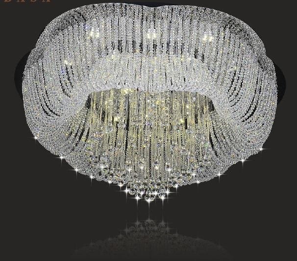 new design large contemporary chandelier crystal led light chandelier dia80*h50cm lustres home lighting