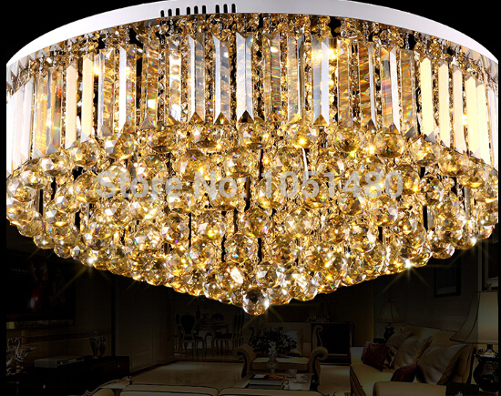 new fashion amber crystal lighting modern chandelier with remote control dia600*h310mm ,contemporary living room light