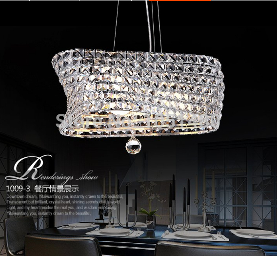 new fashion k9 crystal pendant lights lustres crystal lamp for dinning room