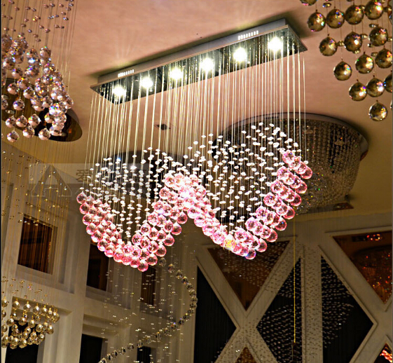 new lustres pink chandelier cristal lamps for bedroom led home lighting chandeliers