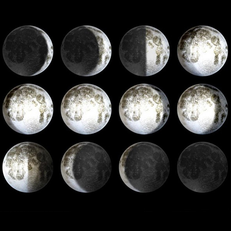 novel wall lamp relaxing healing indoor moon light, led lamp with remote control whole 16pcs/lot china post fast