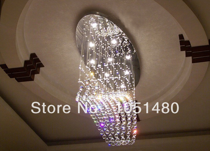 top s modern oval crystal chandelier lights l750*w300*h650mm , beautiful home lighting