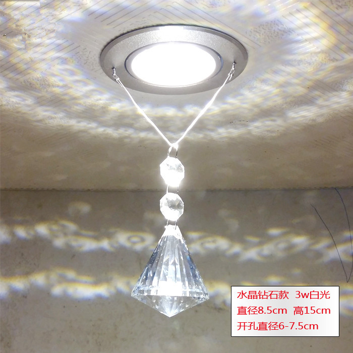 1 light crystal chandelier light fixture christmas decor small clear crystal lustre lamp for aisle stair hallway corridor light - Click Image to Close