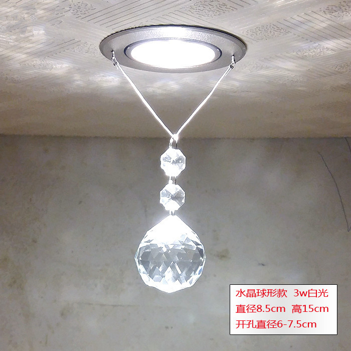 1 light crystal chandelier light fixture christmas decor small clear crystal lustre lamp for aisle stair hallway corridor light - Click Image to Close
