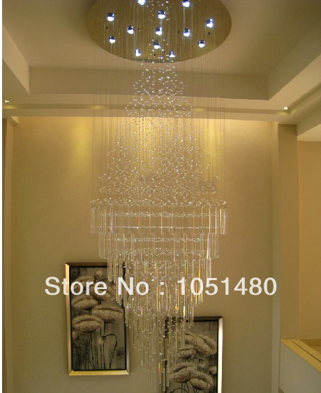2014 guaranteed lustre crystal chandeliers,modern el light ,hang wire stair lighting fixtures