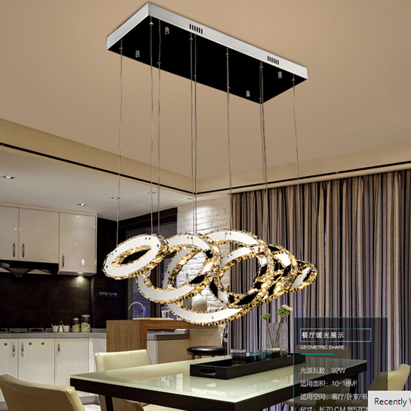 brief sytle modern led chandelier crystal lighting lustres living room dinning room lamps