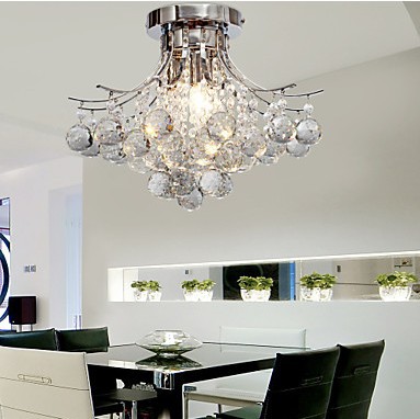 chrome finish dining room chandelier with 3 lights 110v/220v
