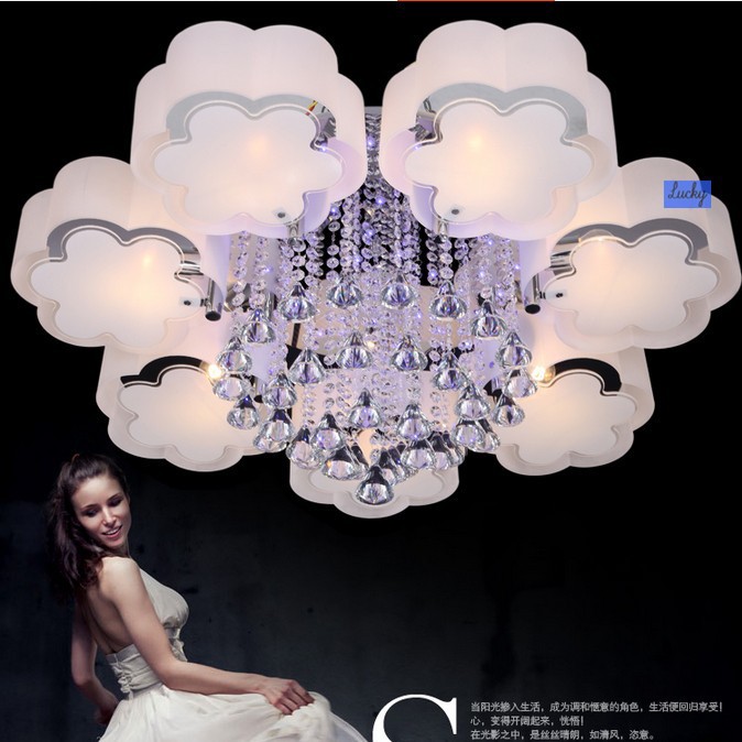 crystal lampe led decorative with remote control 220v pendant children lamp with remote controller