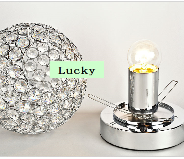 dimmer modern k9 crystal table lamp e27 bedside living room office lampshade decoration luminaire