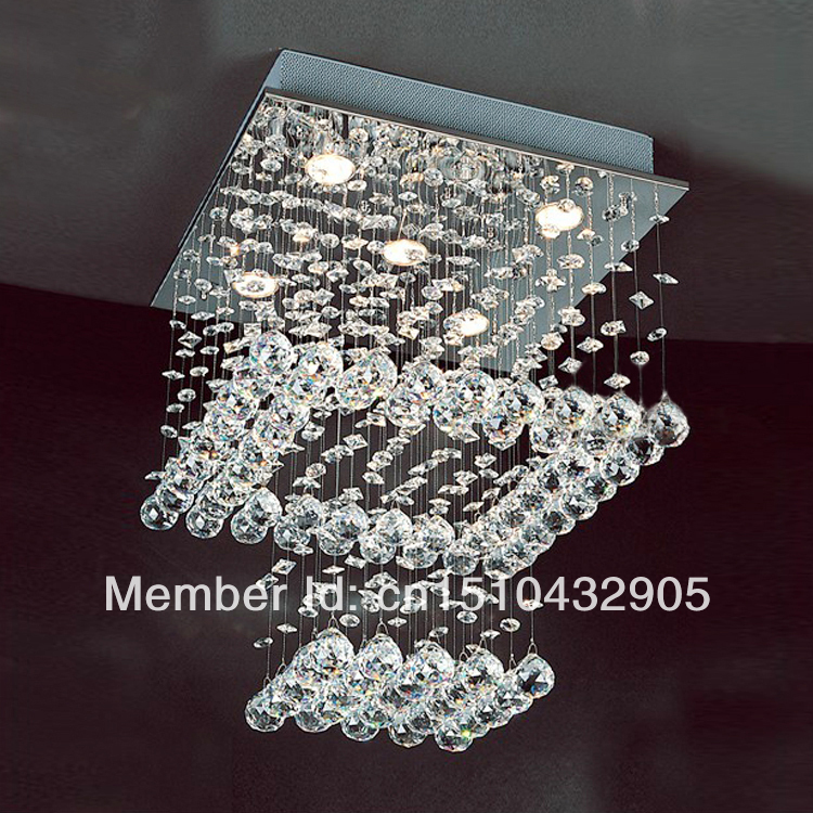 holiday s square design crystal ceiling lamp lustre living room lights