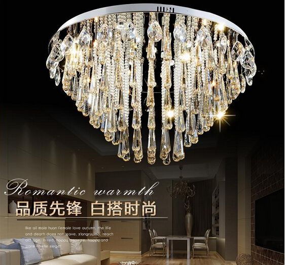 luxury crystal chandelier modern led lighting fixtures for living room lustres indoor lights