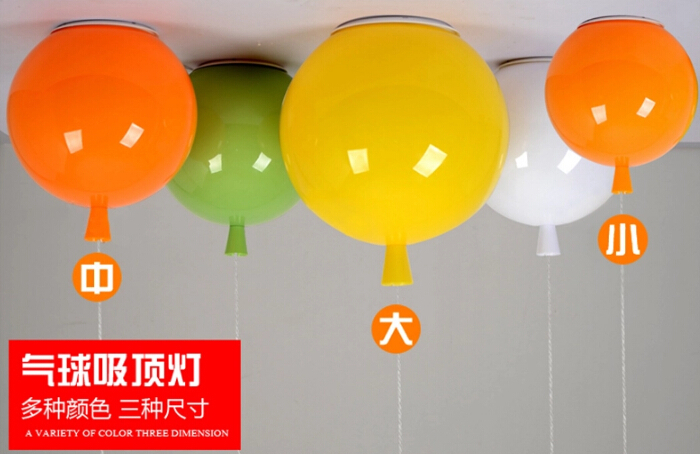 modern brief lamps acrylic round ball ceiling light child light multicolour balloon lamp