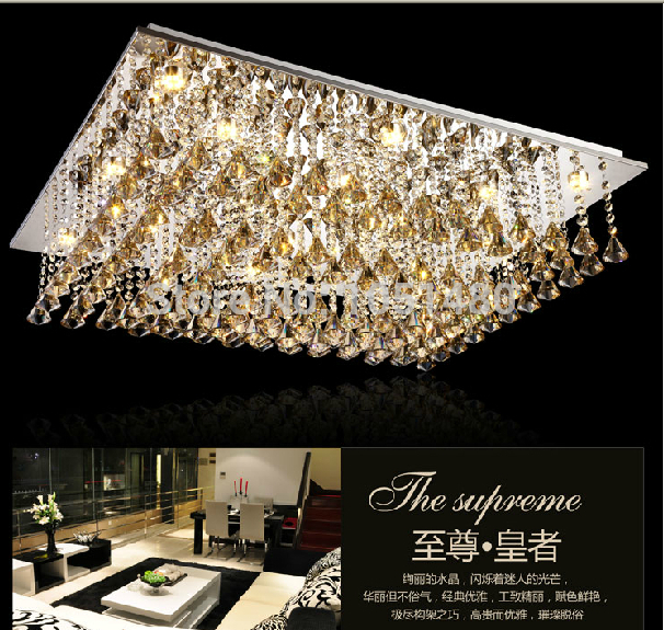 modern ceiling chandeleir crystal living lighting fixture l70*w50*h30cm