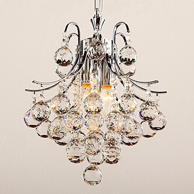 modern crystal chandeliers and lamps 3 lights (chrome finish)