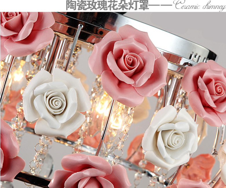 modern flower shape glass crystal chandelier restaurant light roses shaped lamp shade dia 480mm c052 220v