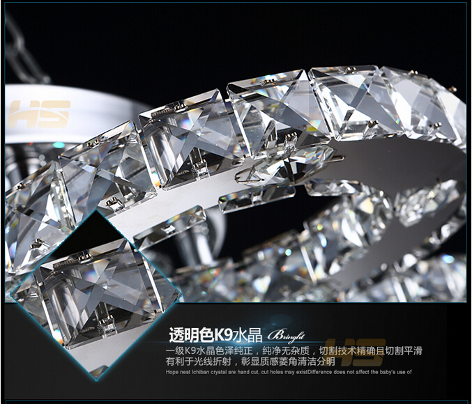 modern led modern crystal chandelier diameter 85cm