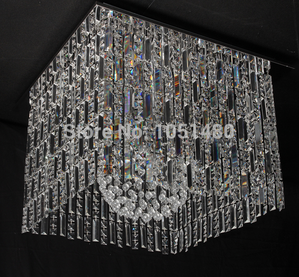 new chrome large contemporary chandelier crystal lighting el lobby chandelier l800*w800*h800mm