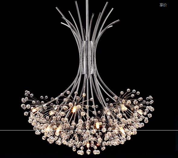 new creative design modern crystal chandelier dia50*h75cm lustre light fixtures for resturants