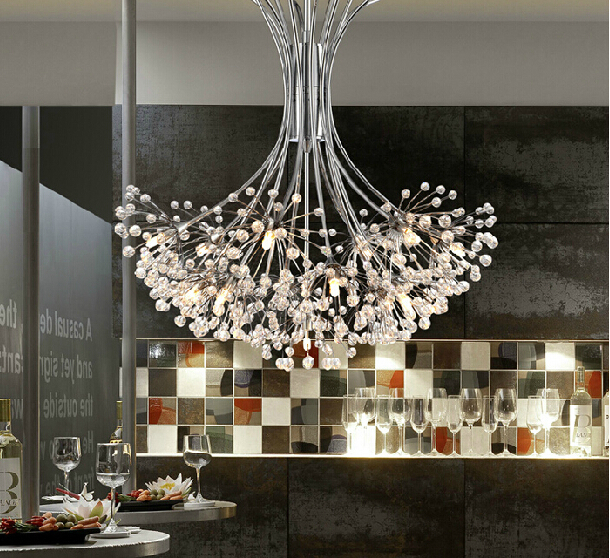 new creative design modern crystal chandelier dia50*h75cm lustre light fixtures for resturants