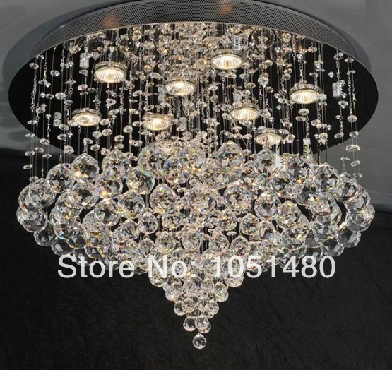 new design lustre round crystal chandelier lamps for home modern lighting