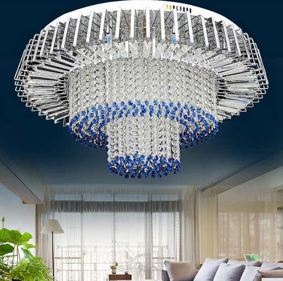 new design modern 3 layers led crystal chandelier ceiling lamp home decor lighting el lobby light