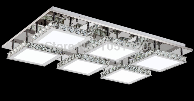 new guaranteed chrome led modern crystal ceiling lamp, lustre led crystal light