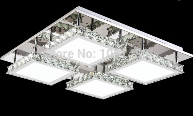 new guaranteed chrome led modern crystal ceiling lamp, lustre led crystal light