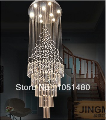 new guaranteed lustre crystal chandeliers modern el light dia500*h2000mm