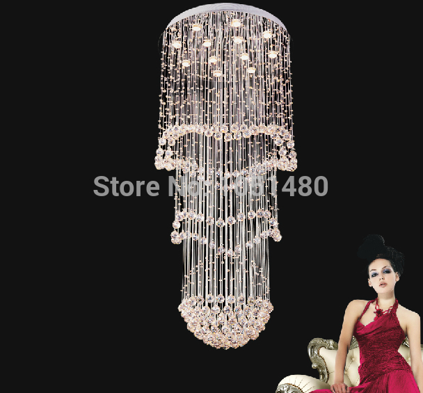 new item large contemporary chandelier crystal lamp ,dia80*h180cm foyer chandeliers