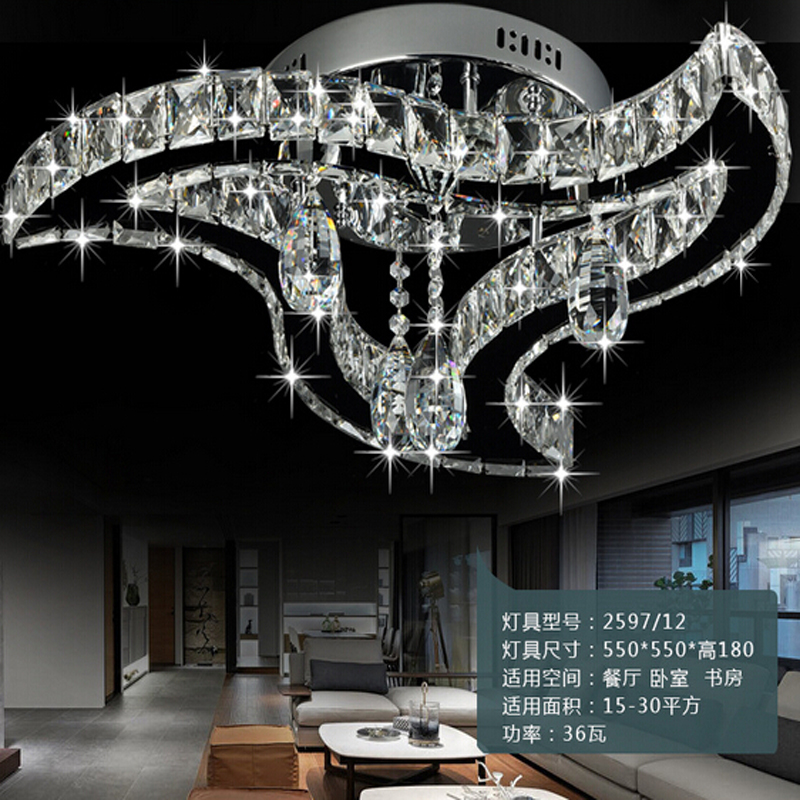 new k9 crystal led ceiling lights modern ceiling lamp lustre led lights for home
