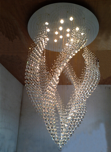 new light design flush mount crystal chandelier large crystal lamp dia80*120cm home lighting