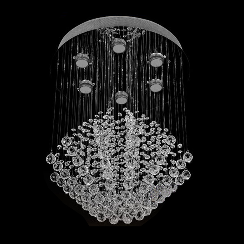 new modern design round crystal chandelier lights , luxury crystal ball home light, lustres crystal lamps