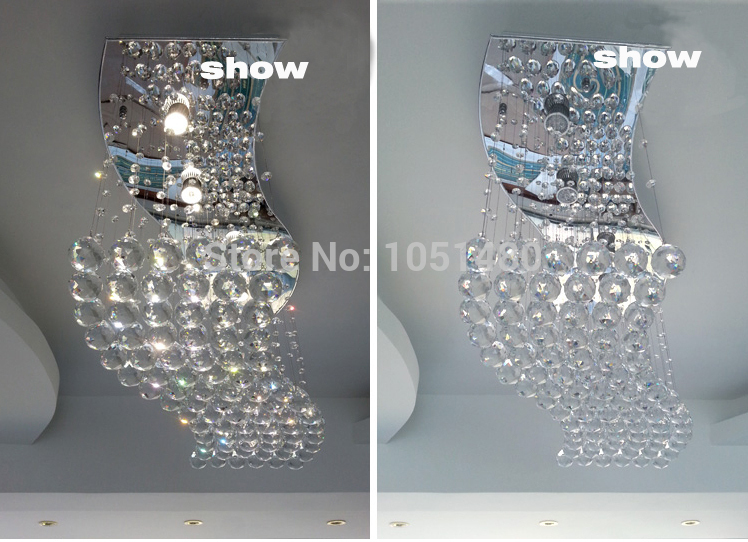 new modern s design flush mount k9 crystal lamp crystal chandelier living room light l800*w300*h600mm guanrantee