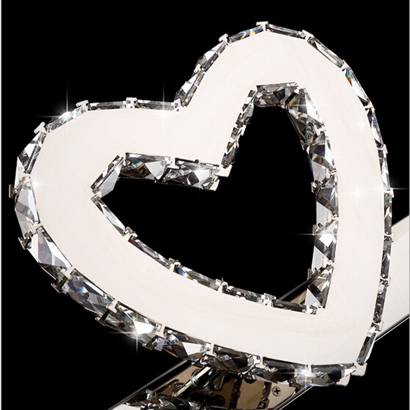 new romantic design crystal led wall light modern crystal light lustre bedroom lamp wedding decoration lighting